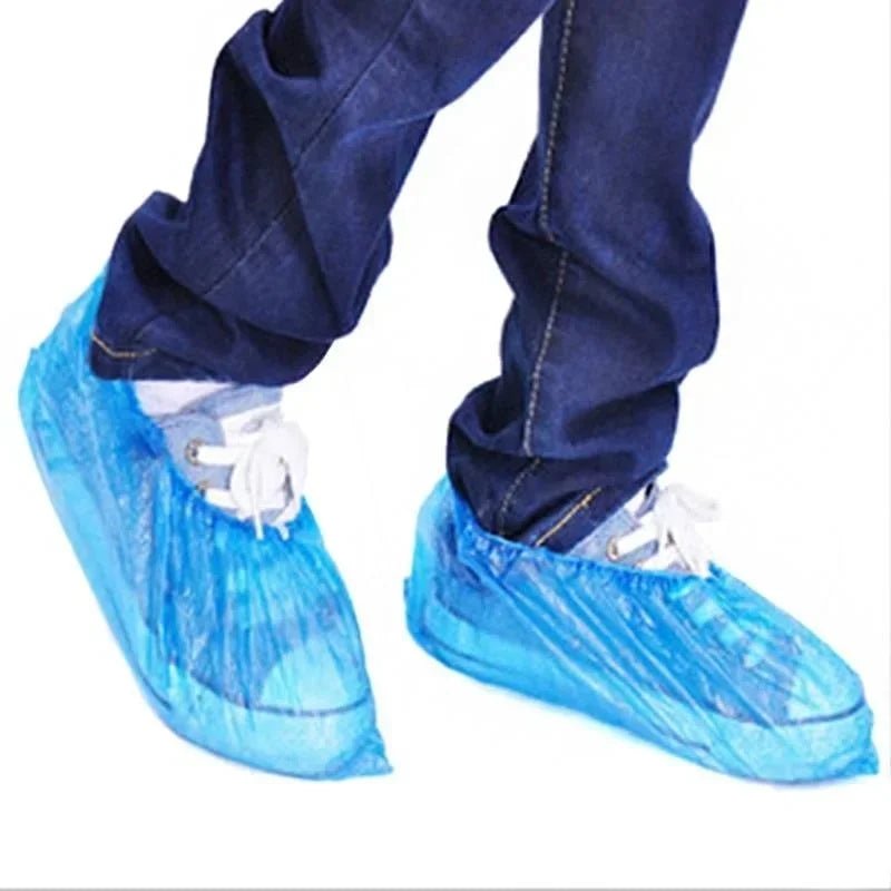 100PCS Medical Waterproof Boot Covers Plastic Disposable Shoe Dust Covers Overshoes Home Cleaning Wholesale Home Supplies - The Hearts And Pathways Shop100PCS Medical Waterproof Boot Covers Plastic Disposable Shoe Dust Covers Overshoes Home Cleaning Wholesale Home Supplies