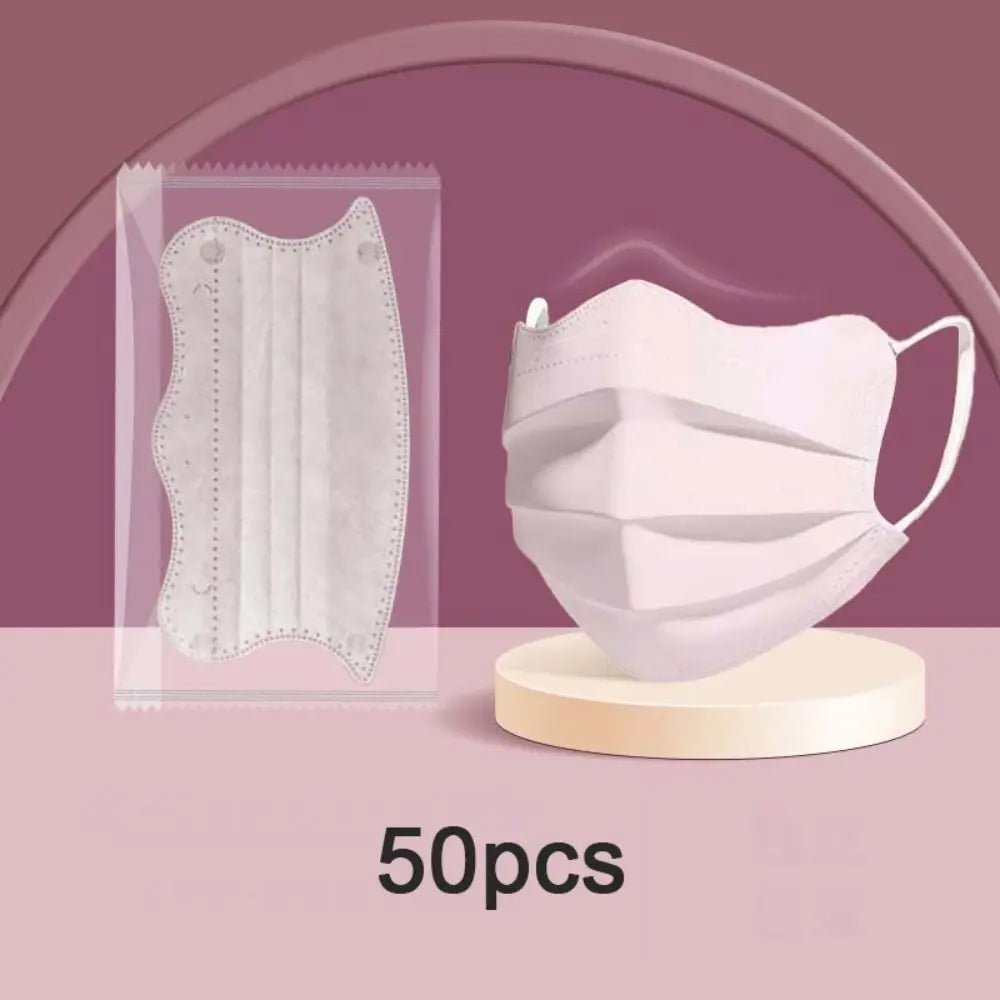 50pcs V - face Disposable Face Mask Health Care Butterfly Shaped Design Morandi Color Anti Dust Mask 3layer Protective Face Cover - The Hearts And Pathways Shop50pcs V - face Disposable Face Mask Health Care Butterfly Shaped Design Morandi Color Anti Dust Mask 3layer Protective Face Cover