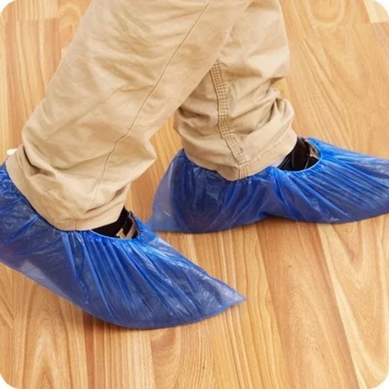 100PCS Medical Waterproof Boot Covers Plastic Disposable Shoe Dust Covers Overshoes Home Cleaning Wholesale Home Supplies - The Hearts And Pathways Shop100PCS Medical Waterproof Boot Covers Plastic Disposable Shoe Dust Covers Overshoes Home Cleaning Wholesale Home Supplies