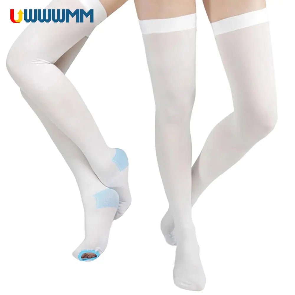 1 Pair TED Hose Thigh High Anti Embolism Stockings for Women Men, Hospital Style Surgical Stockings, Plus Size Compression Socks - The Hearts And Pathways Shop1 Pair TED Hose Thigh High Anti Embolism Stockings for Women Men, Hospital Style Surgical Stockings, Plus Size Compression Socks