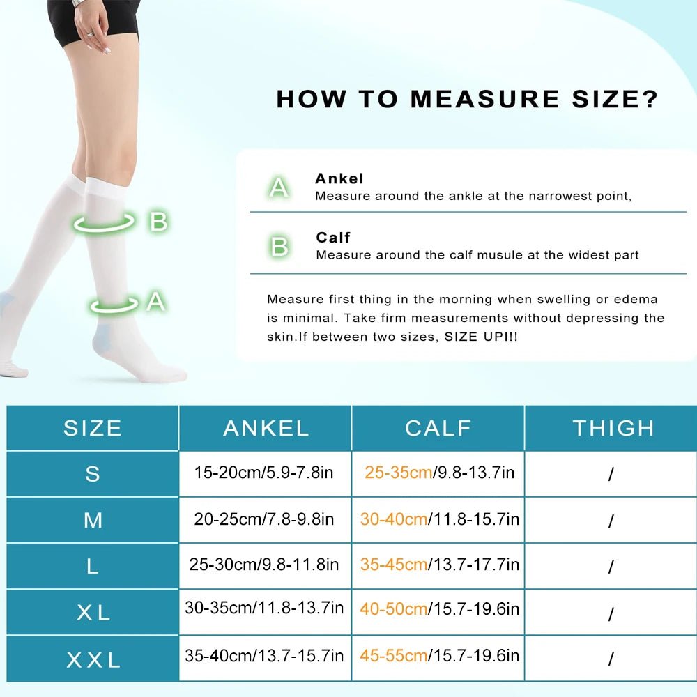 1 Pair TED Hose Thigh High Anti Embolism Stockings for Women Men, Hospital Style Surgical Stockings, Plus Size Compression Socks - The Hearts And Pathways Shop1 Pair TED Hose Thigh High Anti Embolism Stockings for Women Men, Hospital Style Surgical Stockings, Plus Size Compression Socks