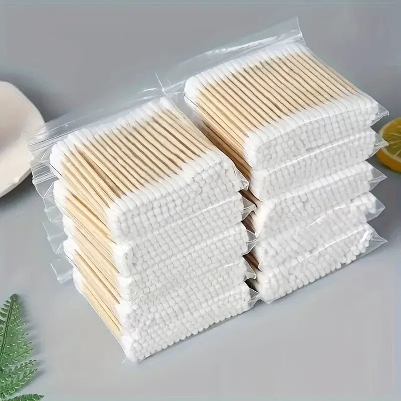 500pcs Bamboo Double - Ended Cotton Swabs - Gentle for Ears & Makeup, Unscented - The Hearts And Pathways Shop500pcs Bamboo Double - Ended Cotton Swabs - Gentle for Ears & Makeup, Unscented