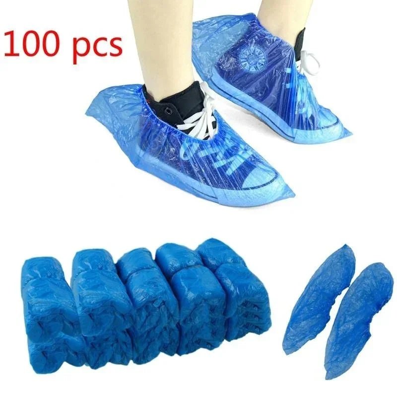 100PCS Medical Waterproof Boot Covers Plastic Disposable Shoe Dust Covers Overshoes Home Cleaning Wholesale Home Supplies - The Hearts And Pathways Shop100PCS Medical Waterproof Boot Covers Plastic Disposable Shoe Dust Covers Overshoes Home Cleaning Wholesale Home Supplies