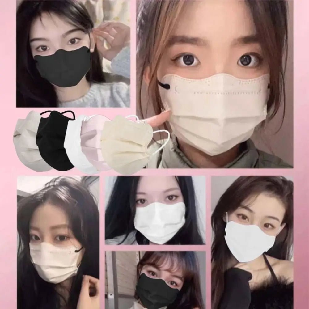 50pcs V - face Disposable Face Mask Health Care Butterfly Shaped Design Morandi Color Anti Dust Mask 3layer Protective Face Cover - The Hearts And Pathways Shop50pcs V - face Disposable Face Mask Health Care Butterfly Shaped Design Morandi Color Anti Dust Mask 3layer Protective Face Cover