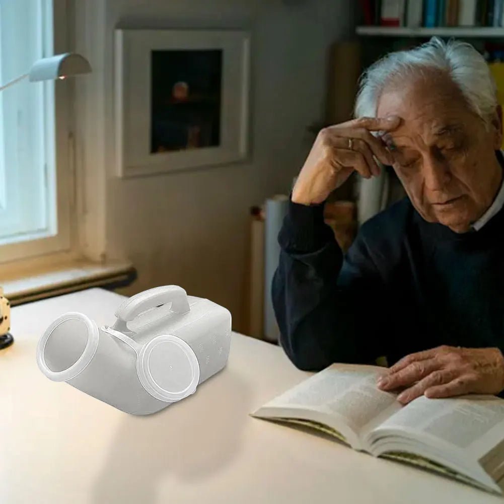 1200ml Male Urinal Spill Proof Pee Bottle Plastic Portable Urinal Mens Bedpan Bottle with Lid for Car Elderly and Incontinence - The Hearts And Pathways Shop1200ml Male Urinal Spill Proof Pee Bottle Plastic Portable Urinal Mens Bedpan Bottle with Lid for Car Elderly and Incontinence