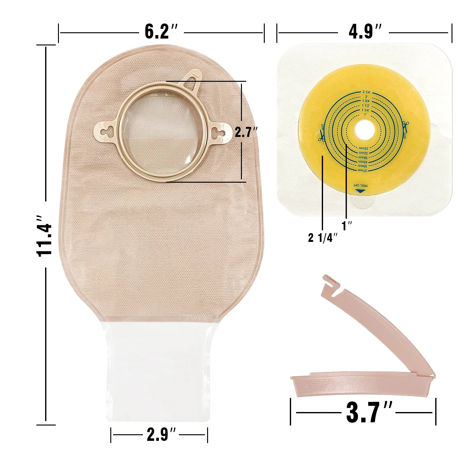10pcs barriers or 15pcs bags+6pcs barriers Two Piece Colostomy Bags with Clamp Clip for Ostomy Patient Care - The Hearts And Pathways Shop10pcs barriers or 15pcs bags+6pcs barriers Two Piece Colostomy Bags with Clamp Clip for Ostomy Patient Care