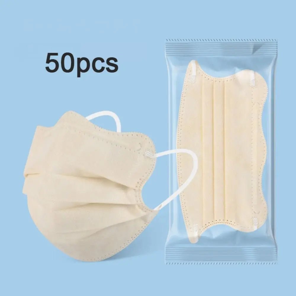 50pcs V - face Disposable Face Mask Health Care Butterfly Shaped Design Morandi Color Anti Dust Mask 3layer Protective Face Cover - The Hearts And Pathways Shop50pcs V - face Disposable Face Mask Health Care Butterfly Shaped Design Morandi Color Anti Dust Mask 3layer Protective Face Cover