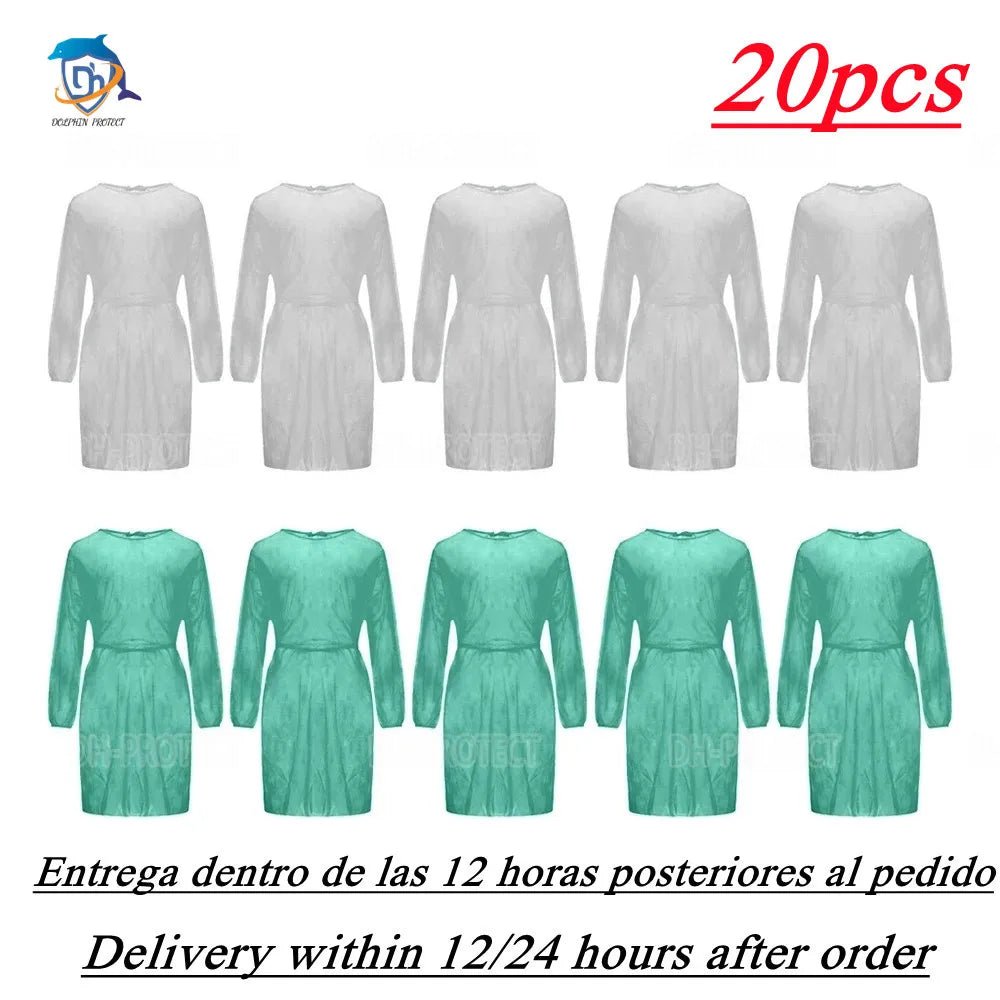 10pcs Unisex Disposable Protective Isolation Clothing Anti - spitting Waterproof Anti - oil Stain Nursing Gown Anti - fog Nursing Suit - The Hearts And Pathways Shop10pcs Unisex Disposable Protective Isolation Clothing Anti - spitting Waterproof Anti - oil Stain Nursing Gown Anti - fog Nursing Suit
