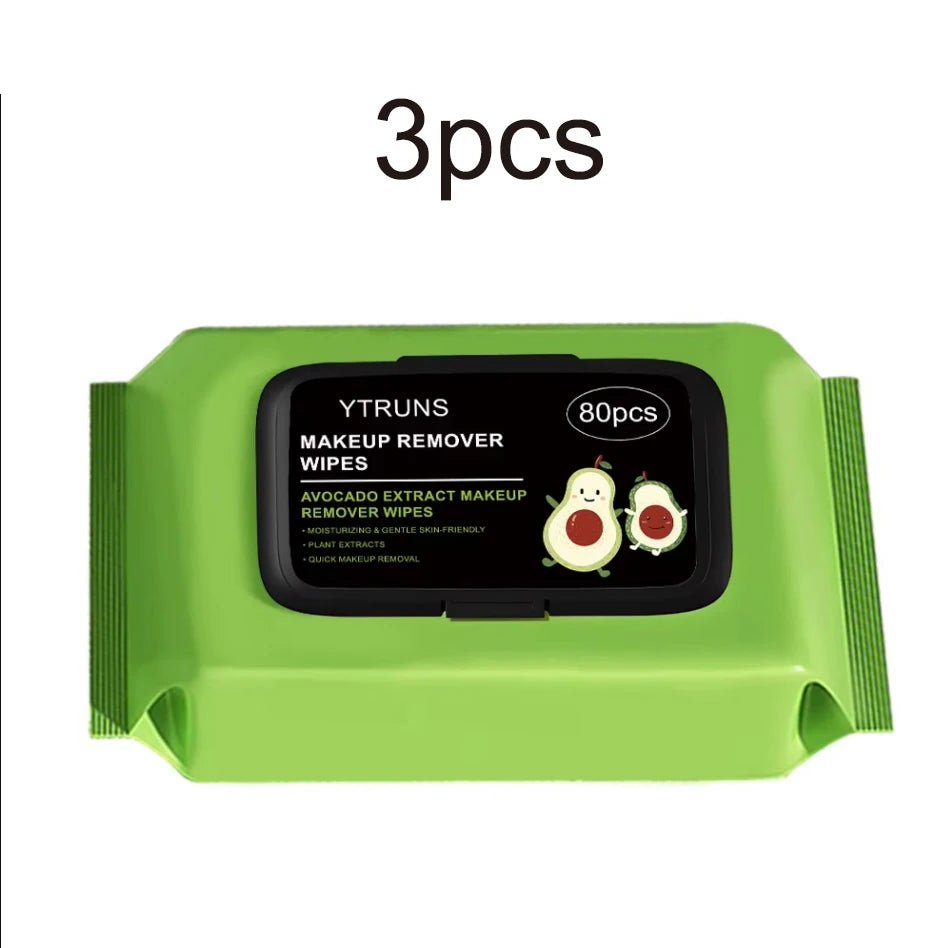 80 PCS Avocado Scented Makeup Removing Wipes - Deep Cleansing, Travel - Friendly, Single - Use - The Hearts And Pathways Shop80 PCS Avocado Scented Makeup Removing Wipes - Deep Cleansing, Travel - Friendly, Single - Use