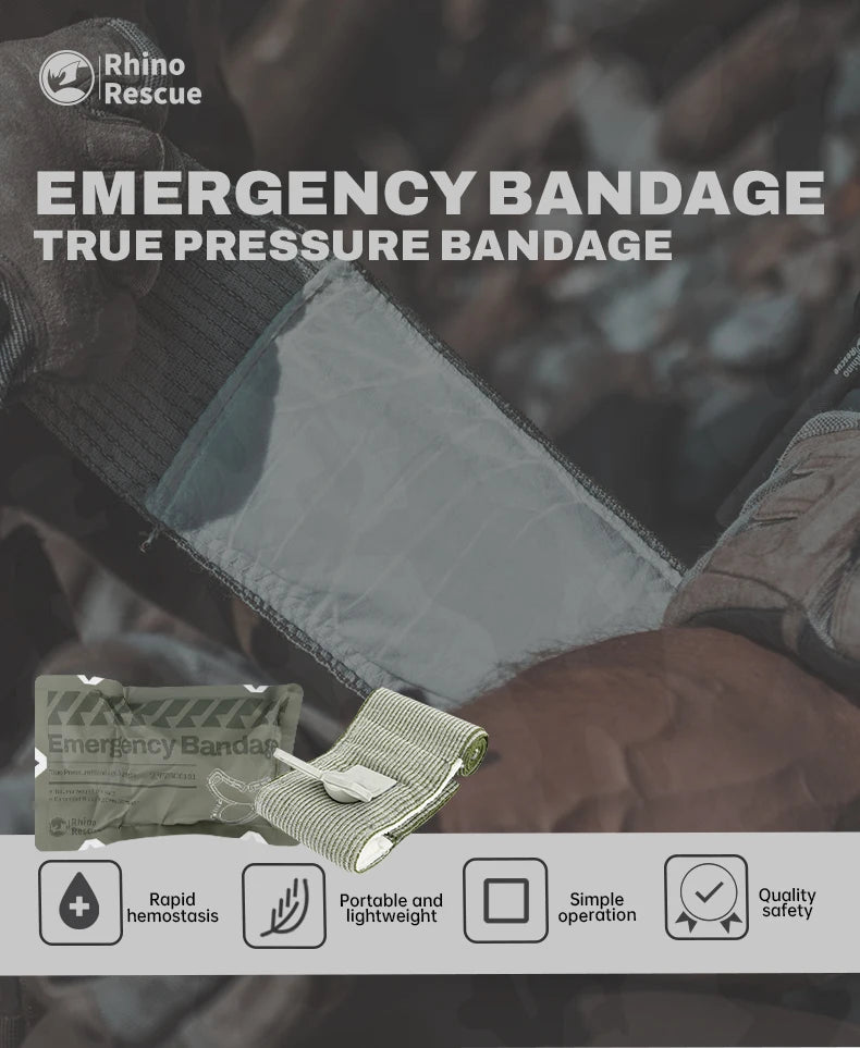 6 Inch Pressure Emergency Bandage, Rhino Rescue Compression Trauma Wound Dressing, Medical Combat First Aid Kit IFAK Supplies, - The Hearts And Pathways Shop6 Inch Pressure Emergency Bandage, Rhino Rescue Compression Trauma Wound Dressing, Medical Combat First Aid Kit IFAK Supplies,